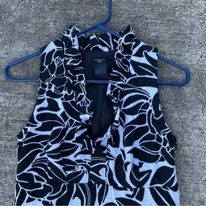 Foral black and white midi